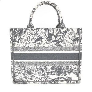 Chic Monochrome Tote Canvas  Bag Medium Size